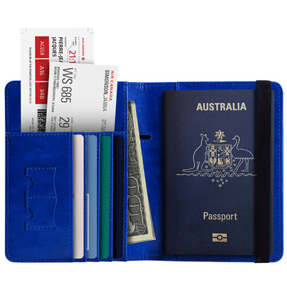 RFID Australian Passport Wallet Travel Passport ID Card Wallet Holder Cover RFID Blocking PU Leather Purse Case AU